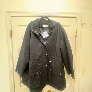 Ava & Viv Black Hooded Utility Parka